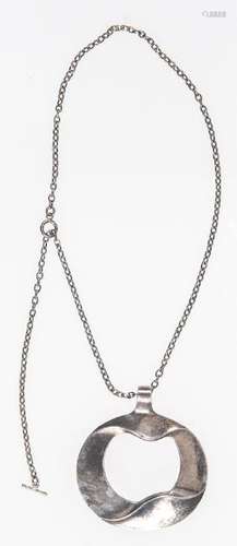 Georg Jensen sterling silver pendant necklace, pe