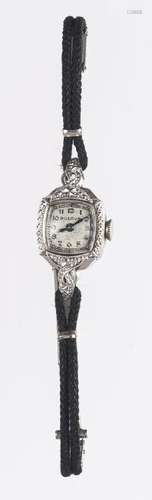 Ladies Bulova 14K white gold wristwatch, with a c