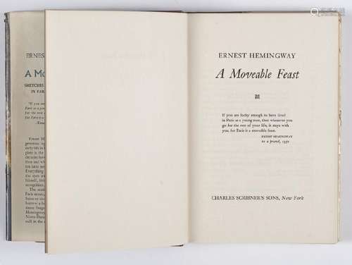 Hemingway, Ernest A Moveable Feast, pub. 1964.