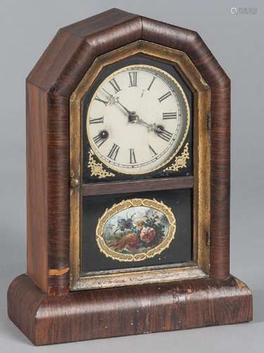 Gilbert rosewood mantel clock, 19th c., 14 1/4'' h