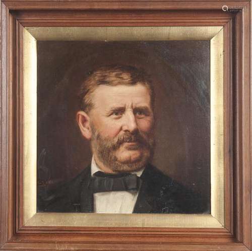 Oil on canvas portrait of a gentleman, dated 186