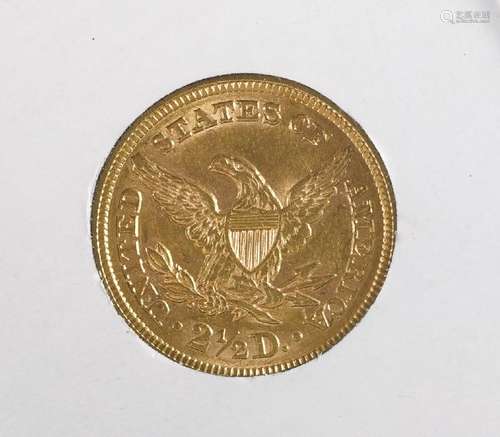 Two and a half dollar Liberty Head gold coin, 185