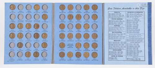 Complete set of Roosevelt dimes, 1946-1964, toget