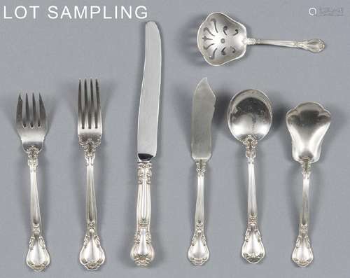 Gorham sterling silver flatware service, 57 ozt.