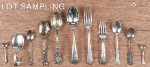 Sterling silver flatware, to include souvenir spo