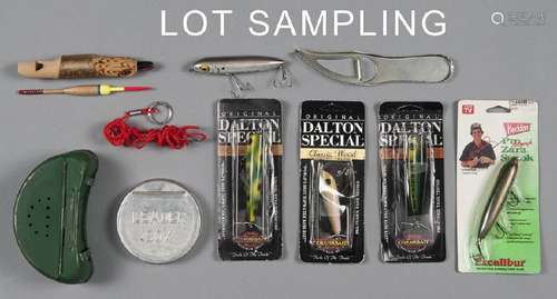 Group of contemporary fishing lures and accessori