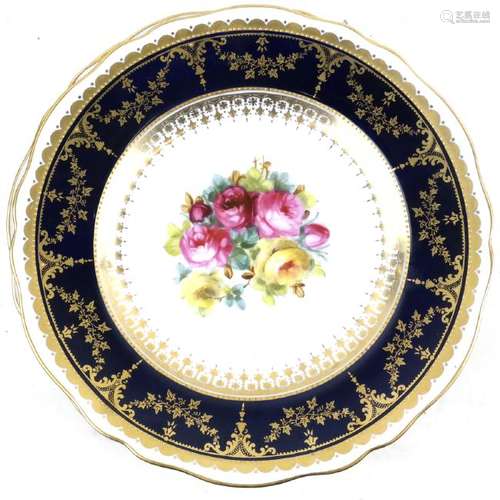 Set of 12 Spode Painted & Gilt Porcelain Dessert Plates