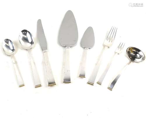 83 pcs Gorham Parcel Gilt Sterling Flatware Service