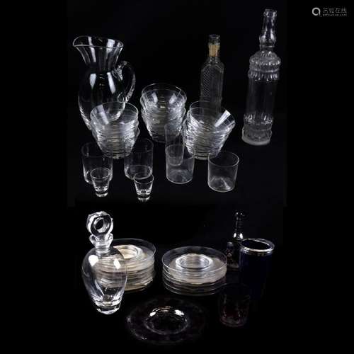 Assorted Glass Table and Bar Articles