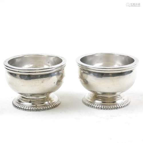 Pair of Crichton & Co. NY Sterling Circular Salts