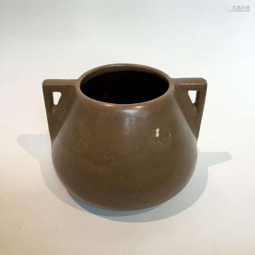 Early 1900s Fulper Brown Ceramic Vase