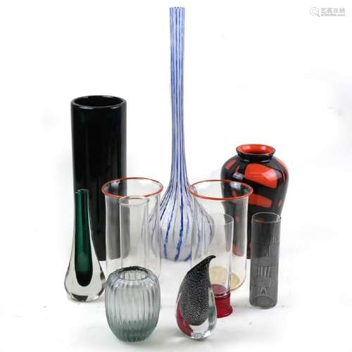 Group of 11 Modern Art Glass Vases