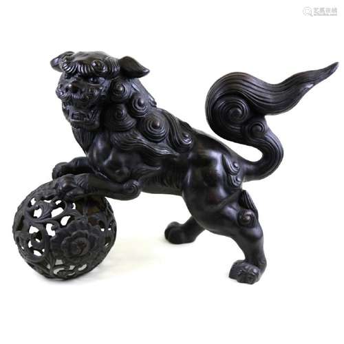 Foo Bronze Lion and a Ball