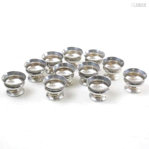 Set of 11 Whiting Mfg. Co. Sterling Individual Salts