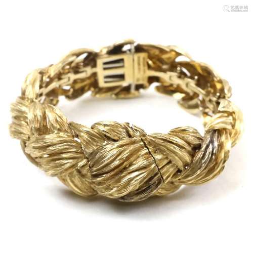 David Webb Gold Weave Watch Bracelet