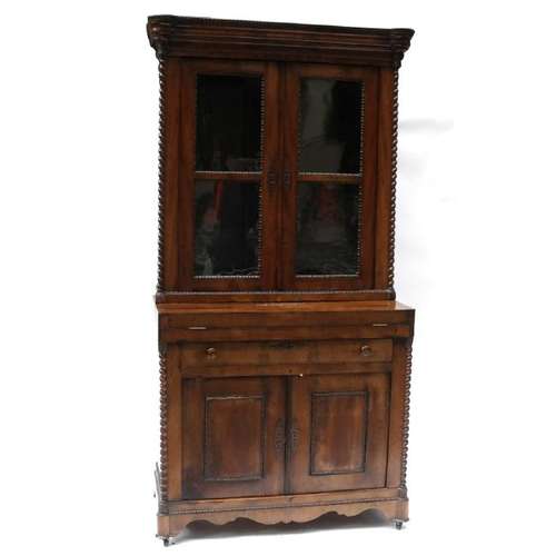 Antique Continental Two-Part Cabinet