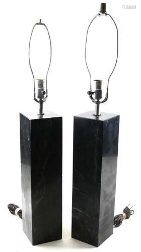 Pair of Black Modern Lamps