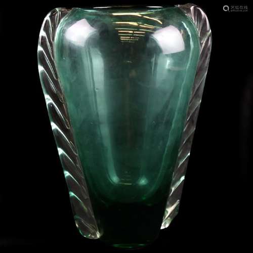 A Green Venetian-Style Vase