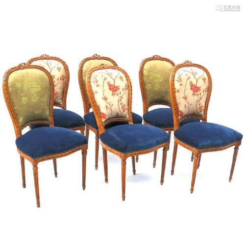 Set of 6 French-Style Side Chairs