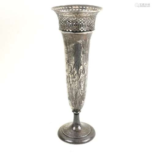 Reed & Barton Sterling Trumpet-Form Vase