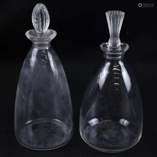 Two Lalique Glass Decanters