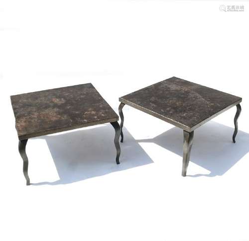 Pair of Steel Sculptural Tables