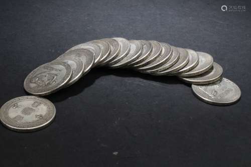 A Pile of Chinese Estate Coins