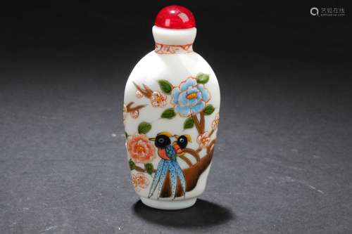 A Nature-sceen Chinese Estate Snuff Bottle Display