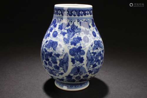 An Estate Chinese Blue and White Fortune Vase Display