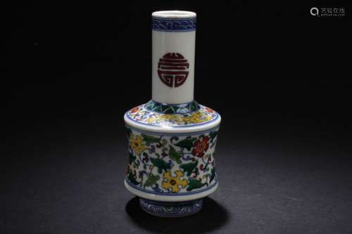 A Chinese Longlife-Fortune  Estate Porcelain Vase Display