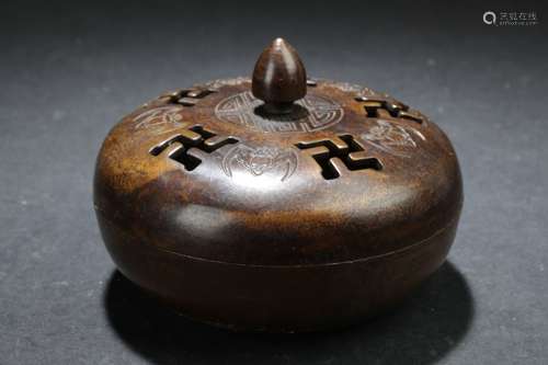 A Longlife Fortune Chinese Estate Censer Display