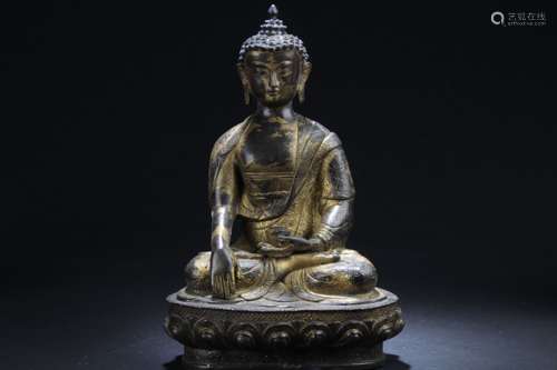 A Chinese Seated Estate Religious Buddha Statue Display