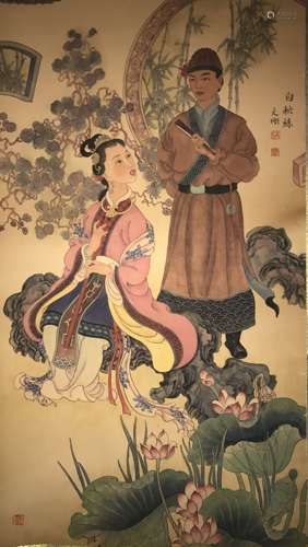 A Chinese Story-telling Estate Scroll Display