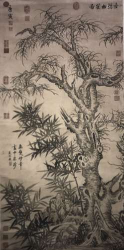 A Nature-sceen Estate Chinese Scroll Display