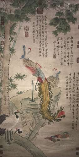 An Estate Chinese Poetry-framing Scroll Display