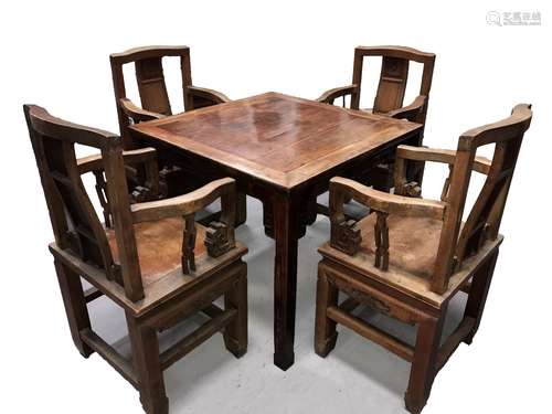 A Set of Chinese Estate Wooden Antique Table Furniture Set