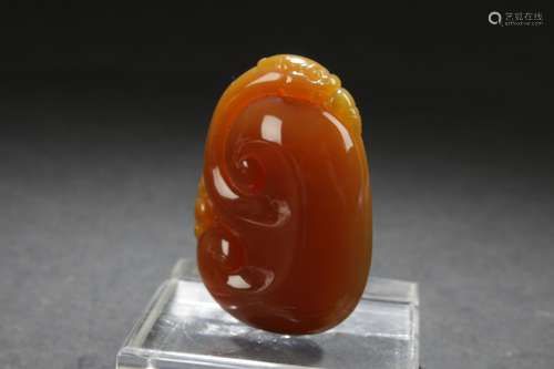 An Estate Chinese Agate-curving Fortune Figure