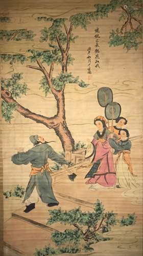 An Estate Story-telling Chinese Scroll Display