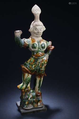 Antique Chinese Pottery 'Tang San Cai' Statue