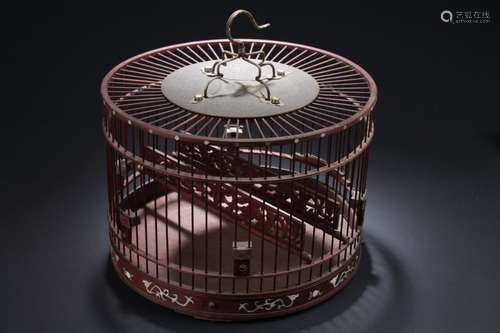 Chinese Rosewood Bird Cage