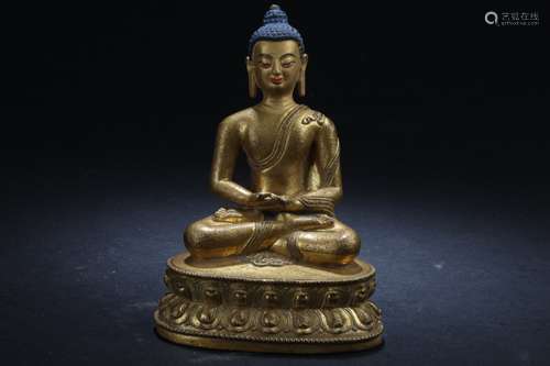 Chinese Gilt Bronze Buddha Statue