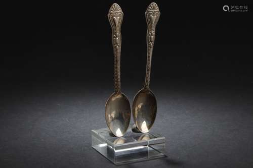 Antique collection set of Two Silver Spoons