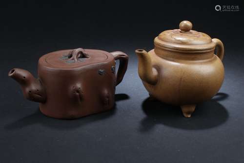 Two Chinese Estate Tea Pots