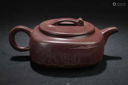 An Estate Chinese Word-decorating Tea Pot