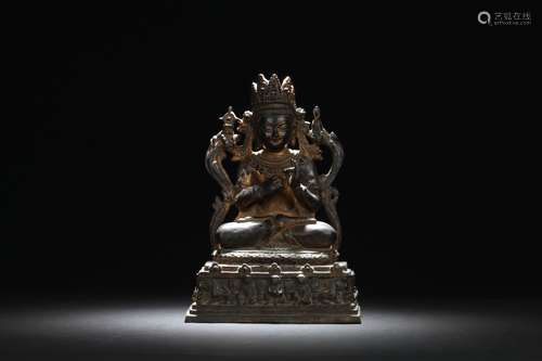 Chinese Gilt Gold Buddha Statue