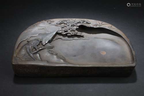 An Estate Chinese Story-telling Inkstone