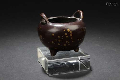 An Estate Chinese Dotted Censer Display