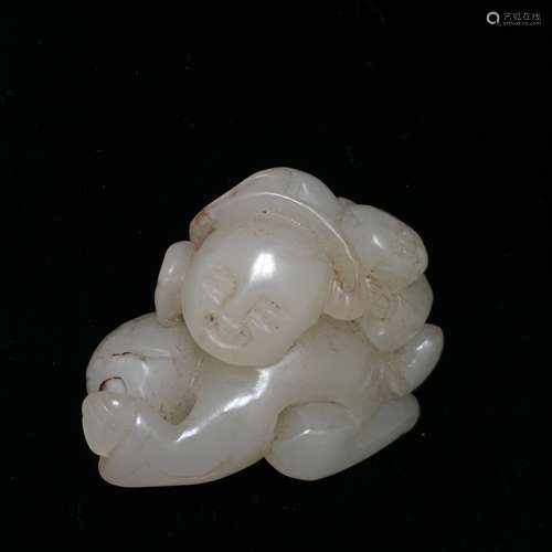 CHINESE ANTIQUE JADE FIGURES