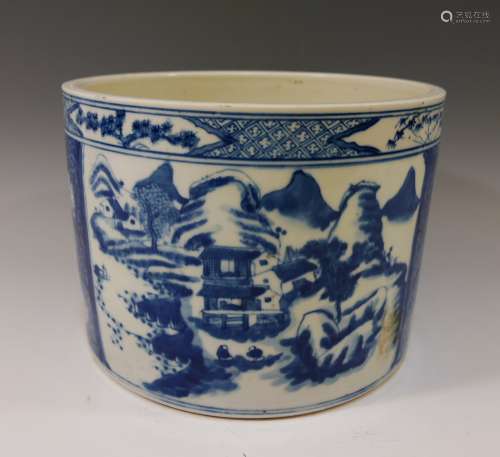CHINESE ANTIQUE BLUE WHITE BITONG - 19TH CENTURY