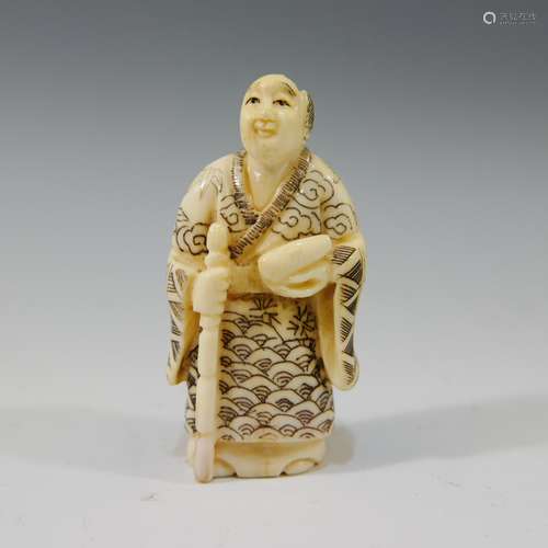 ANTIQUE JAPANESE CARVED NETSUKE - 19TH CENTURY